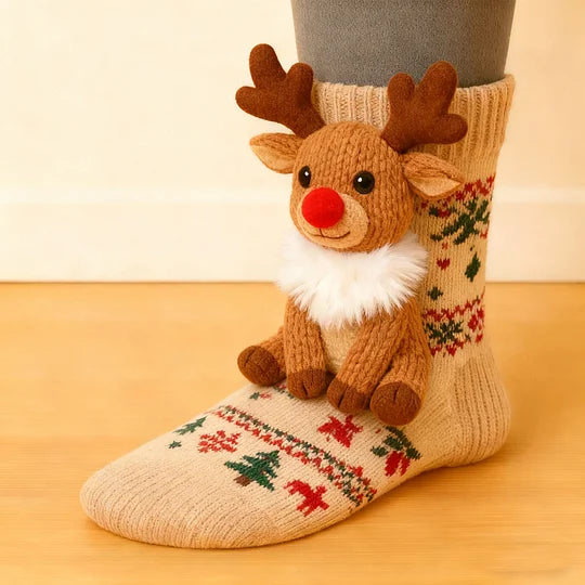 (🌲Early Christmas Sale- 49% OFF) 🦥3D Animal Socks Christmas Edition🧦
