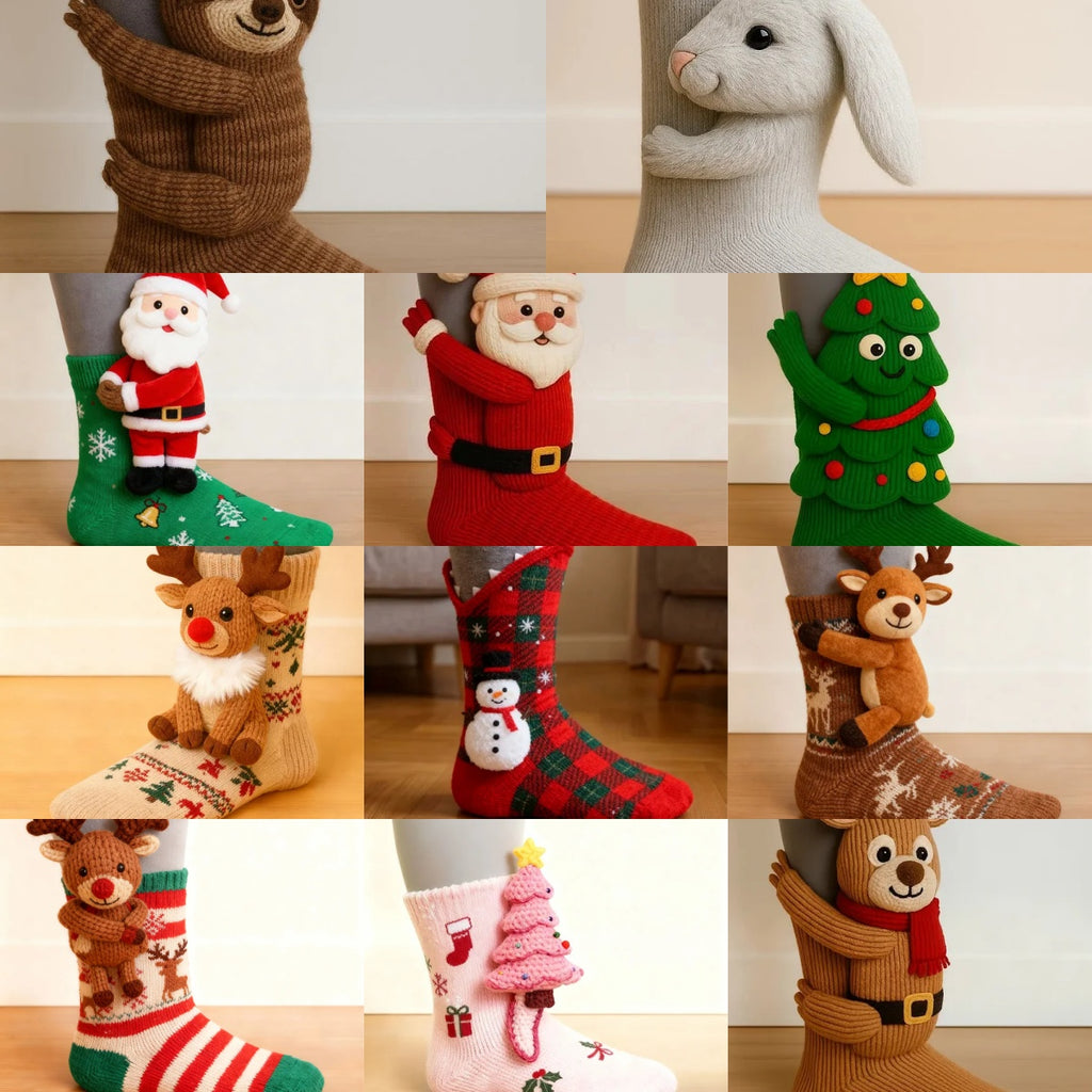 (🌲Early Christmas Sale- 49% OFF) 🦥3D Animal Socks Christmas Edition🧦
