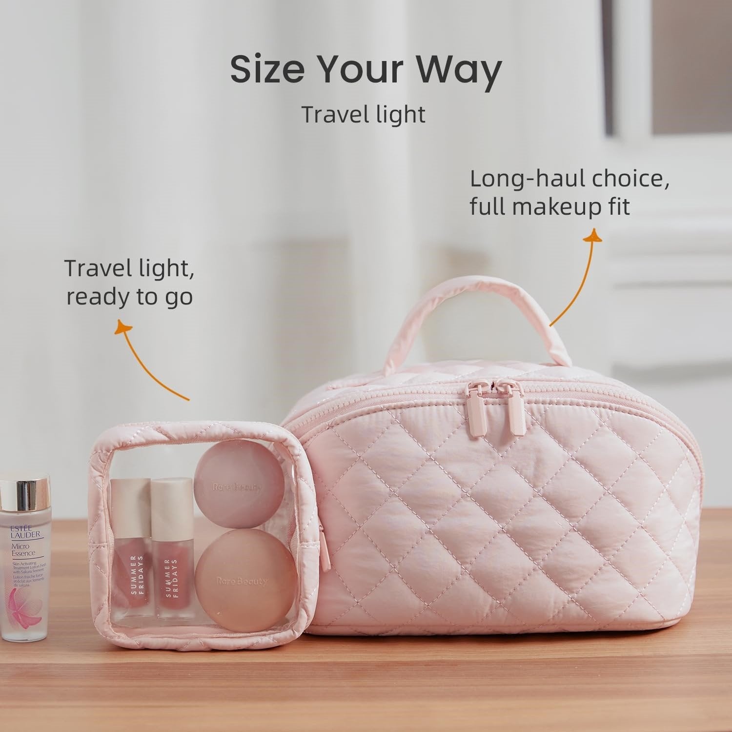 (🌲Early Christmas Sale - 49% OFF) Travel Makeup Bag for Woman, 🔥BUY 2 FREE SHIPPING