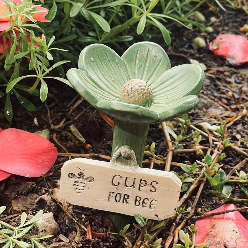 🌸🐝Flower-Shaped Ceramic Bee Watering Station